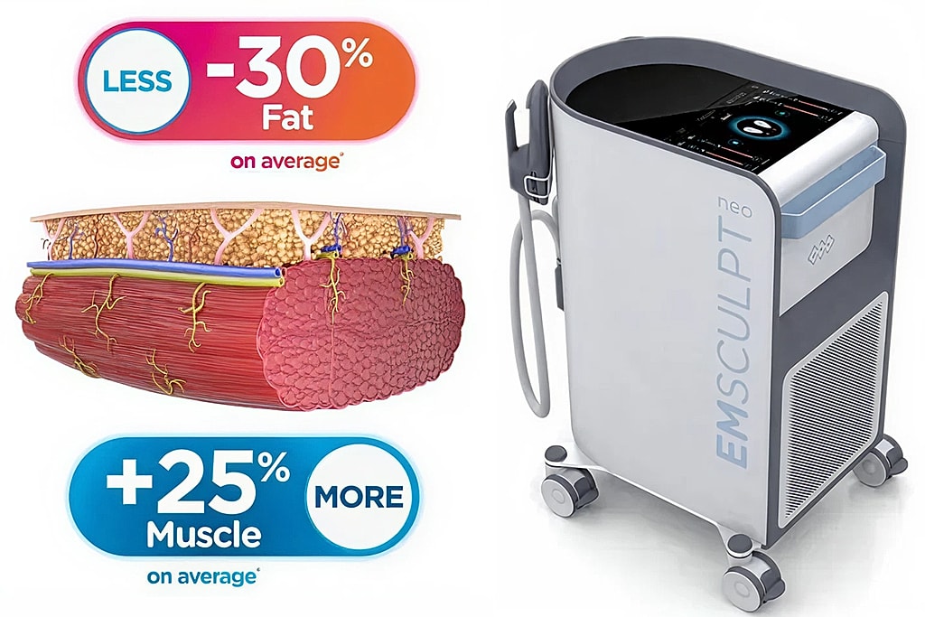 -30% less fat, +25% more muscle (on average)