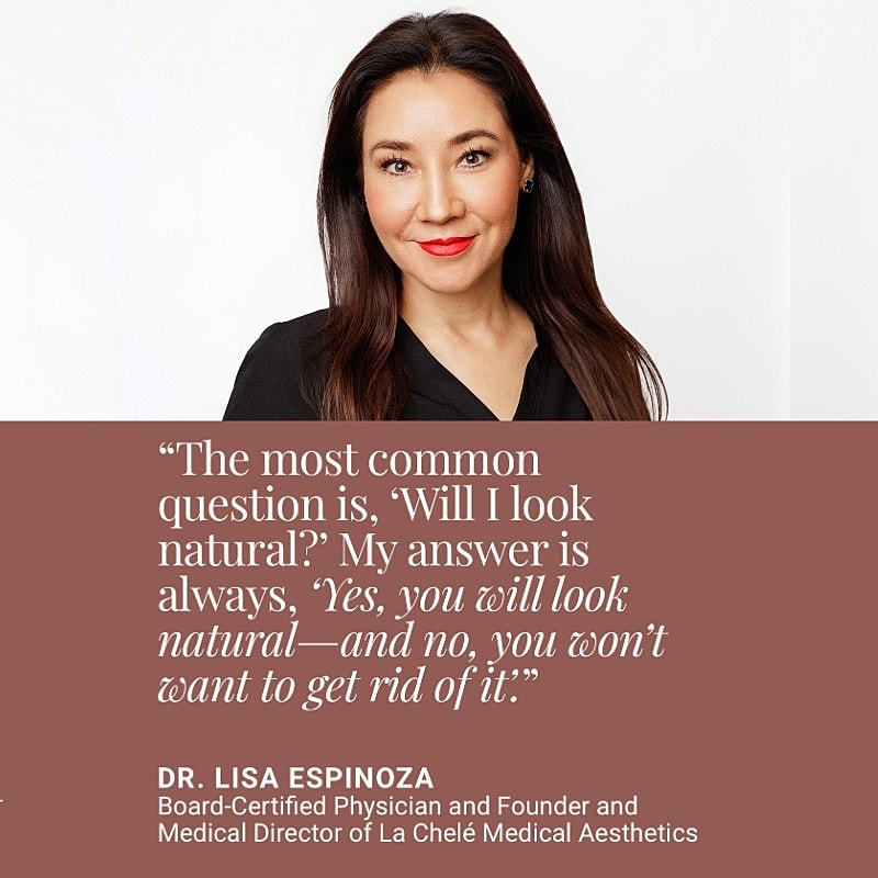 Doctor discussing natural looks in aesthetics.
