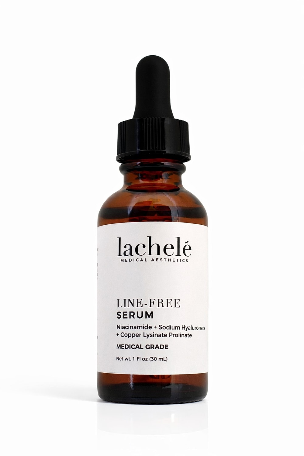 Line-free serum bottle for skincare treatment