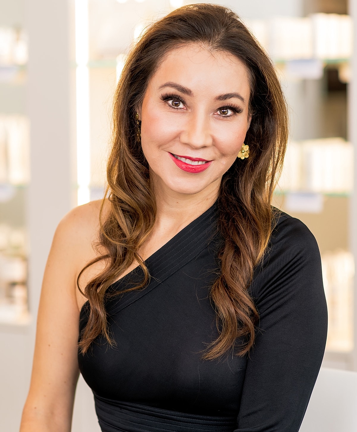 Medical professional preparing patient for procedure.