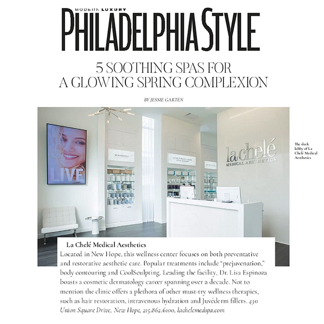 Sleek spa interior showcasing La Chele Medical Aesthetics