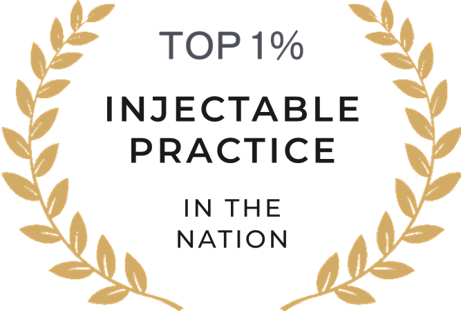 Top 1% injectable practice award graphic