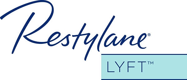 Restylane Lyft logo with branding elements.