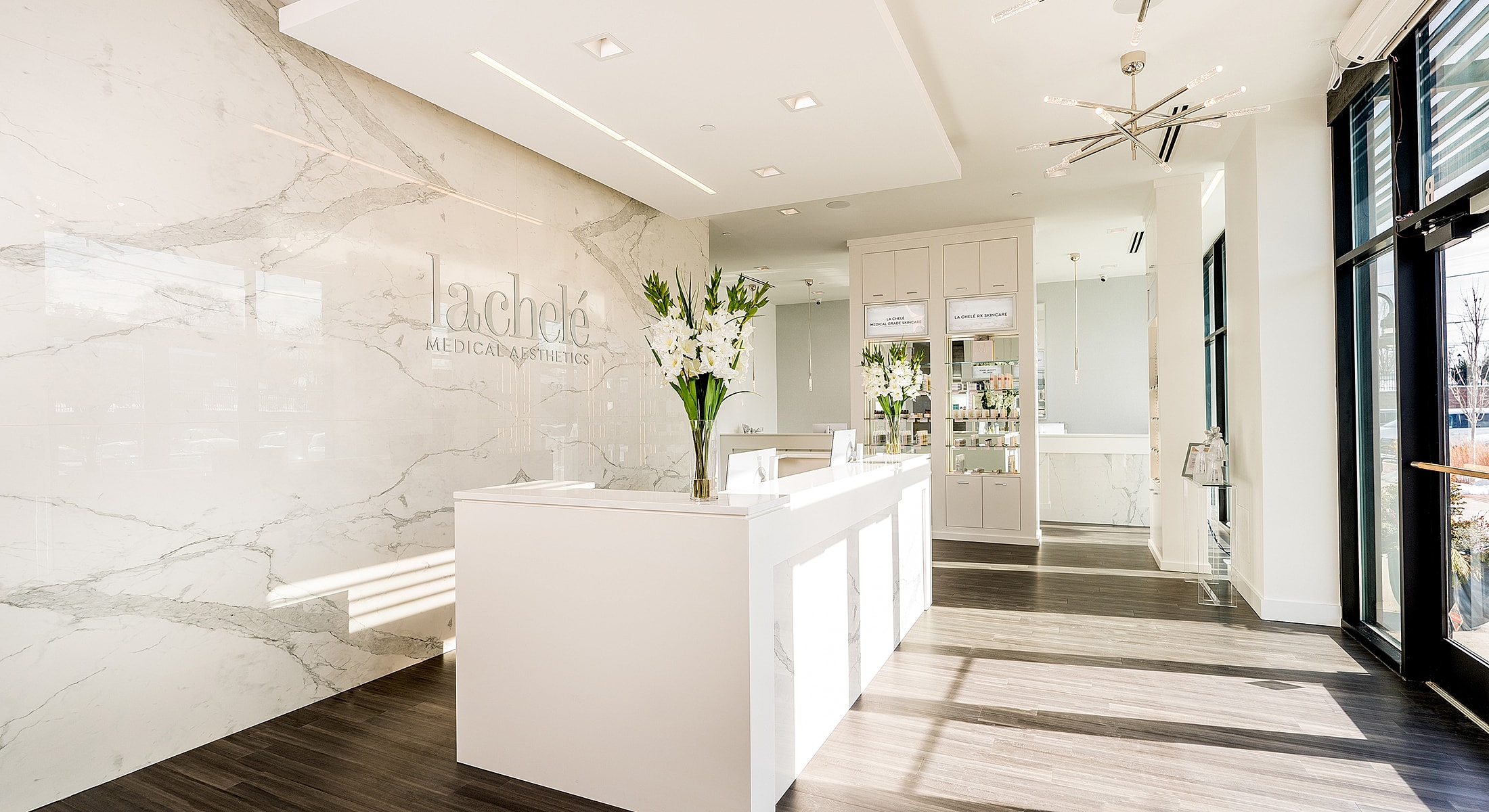 Modern medical aesthetics clinic interior design.