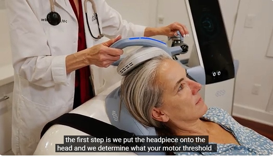 Patient receiving Exomind treatment in New Hope, PA