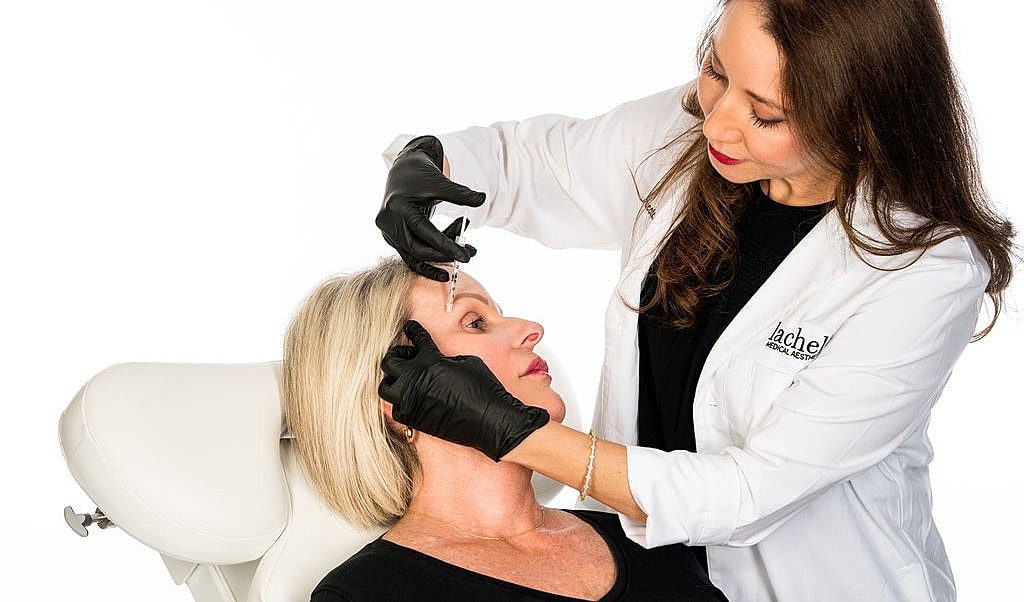 Close-up of a woman with natural makeup.